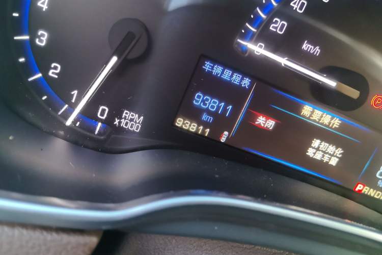 Used Cadillac SRX 2014 3.0L Leading Model Odometer Close Up