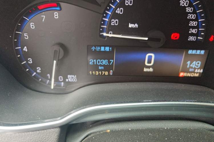 Used Cadillac SRX 2014 3.0L Comfort Model Odometer Close Up