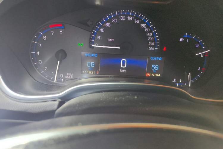 Used Cadillac SRX 2014 3.0L Elite Model Odometer Close Up