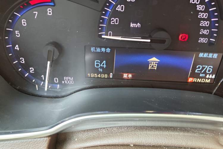 Used Cadillac SRX 2014 3.0L Elite Model Odometer Close Up