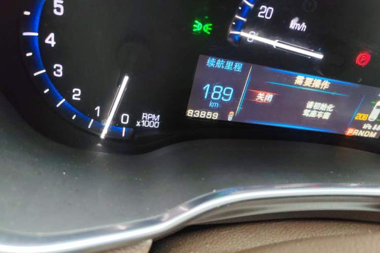 Used Cadillac SRX 2014 3.0L Elite Model Odometer Close Up
