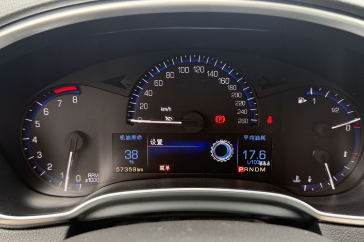 Used Cadillac SRX 2015 3.0L Elite Model Odometer Close Up