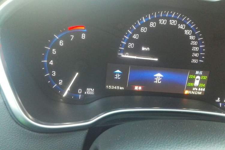 Used Cadillac SRX 2015 3.0L Elite Model Odometer Close Up