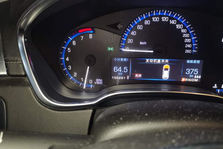 Used Cadillac SRX 2015 3.0L Elite Model Odometer Close Up