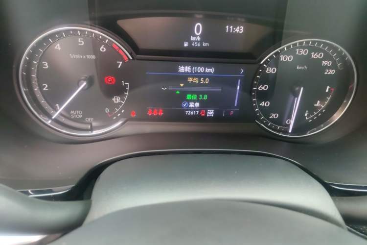 Used Cadillac XT5 2021 2.0T Four-Wheel Drive Luxury Version Odometer Close Up