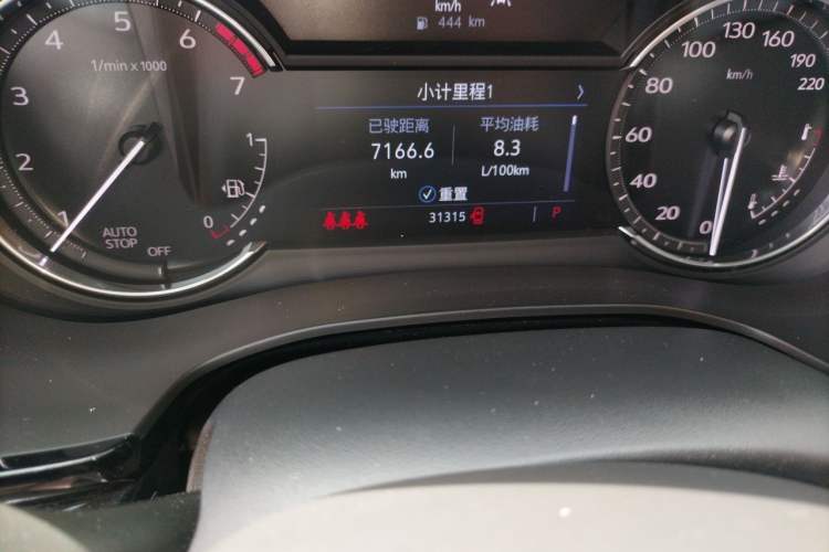 Used Cadillac XT5 2022 2.0T Two-Wheel Drive Luxury Version Odometer Close Up