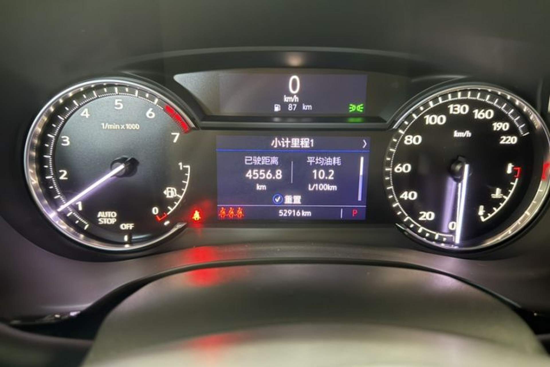 Used Cadillac XT5 2022 2.0T Two-Wheel Drive Luxury Version Odometer Close Up