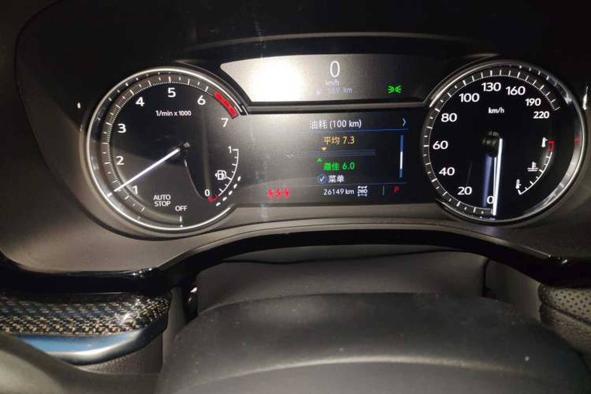 Used Cadillac XT5 2024 2.0T All-Wheel-Drive Luxury Version (Hummingbird Edition) Odometer Close Up
