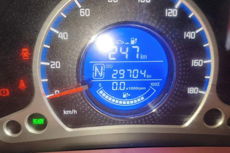 Used CHANGAN Benni E-Star 2021 National Edition Colorful Version Lithium Iron Phosphate (31.86 kWh) Odometer Close Up