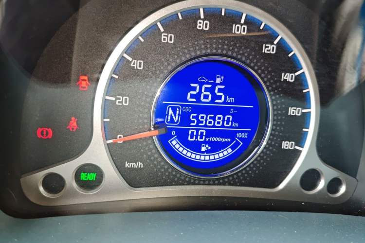 Used CHANGAN Benni E-Star 2021 National Edition Colorful Version Lithium Iron Phosphate (31.86 kWh) Odometer Close Up