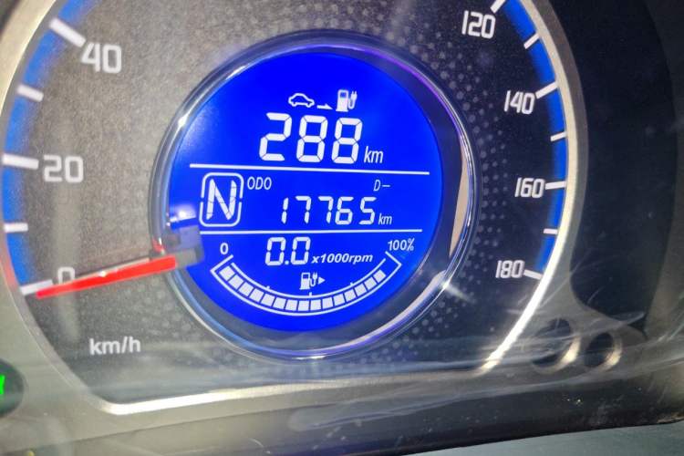 Used CHANGAN Benni E-Star 2021 National Edition Colorful Version Lithium Iron Phosphate (31.86 kWh) Odometer Close Up