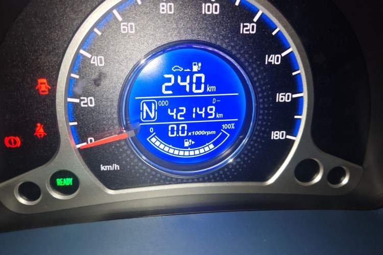 Used CHANGAN Benni E-Star 2021 National Edition Colorful Version Lithium Iron Phosphate (31.86 kWh) Odometer Close Up