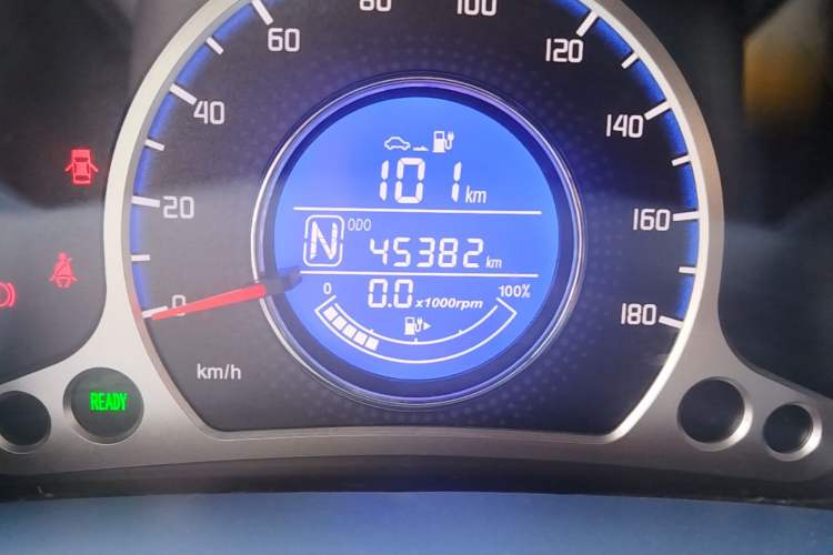 Used CHANGAN Benni E-Star 2021 National Edition Colorful Version Lithium Iron Phosphate (31.86 kWh) Odometer Close Up