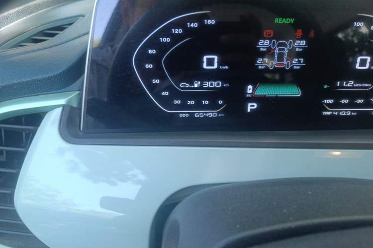 Used CHANGAN Benni E-Star 2022 Qingxin Edition Colorful Model Lithium Iron Phosphate Odometer Close Up