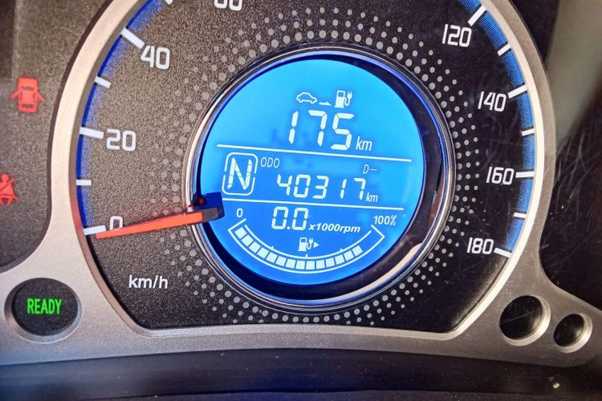 Used CHANGAN Benni EV 2017 Pure Electric 180 km Standard Model Odometer Close Up