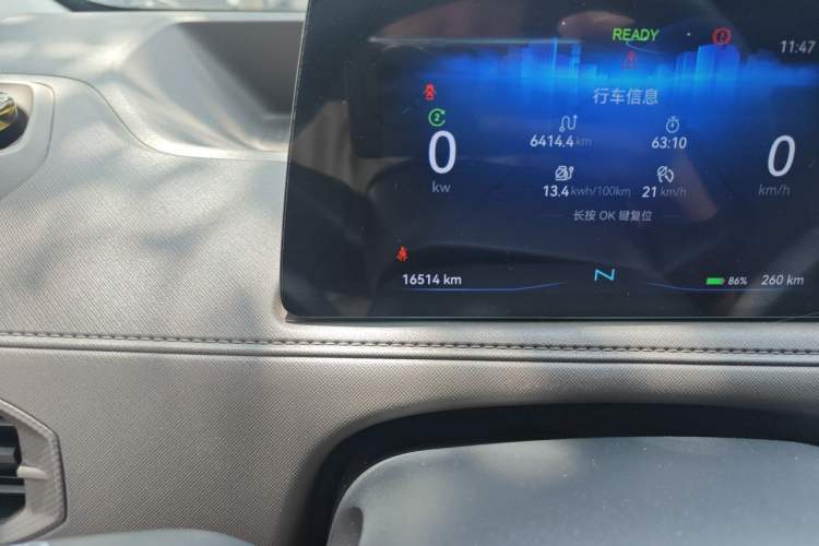 Used CHANGAN Benni EV  Odometer Close Up