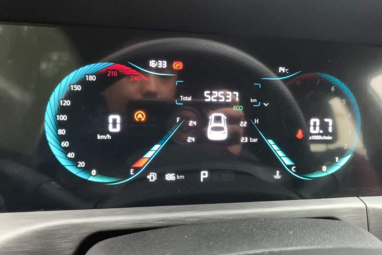 Used CHANGAN CS35PLUS 2021 Revised Version Blue Whale NE 1.4T DCT Luxury Edition Odometer Close Up