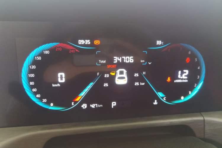 Used CHANGAN CS35PLUS 2023 Enjoy Edition 1.4T DCT Luxury Model Odometer Close Up