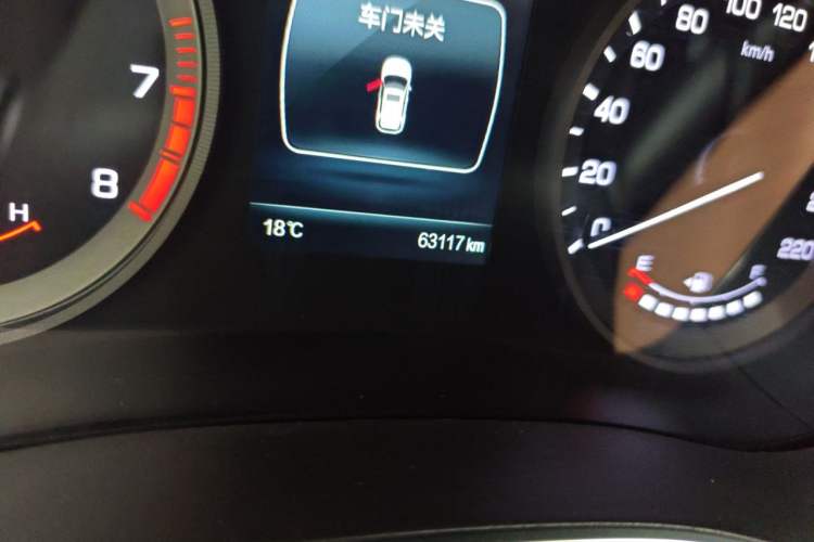 Used CHANGAN CS55 2017 1.5T Manual Ignition Model Odometer Close Up