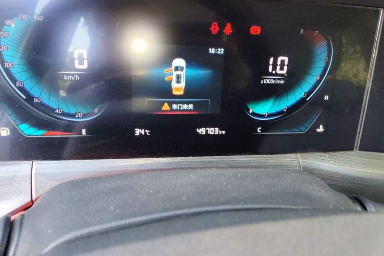 Used CHANGAN CS55PLUS 2020 1.5T Manual Colorful Model Odometer Close Up