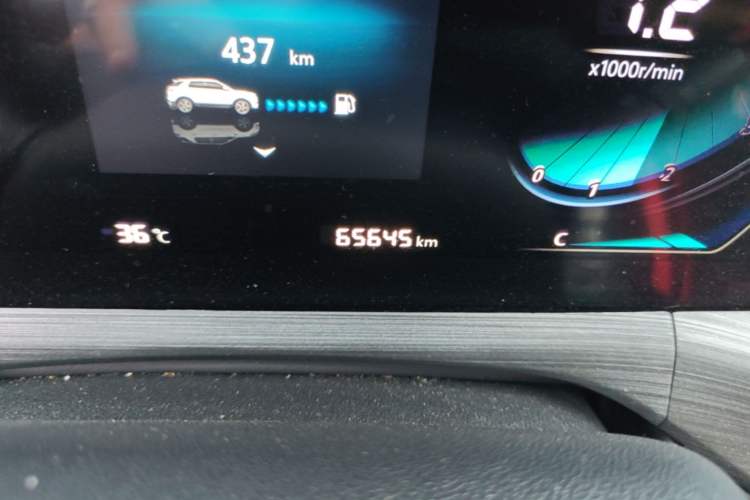 Used CHANGAN CS55PLUS 2021 Blue Whale Edition 1.5T DCT Luxury Model Odometer Close Up