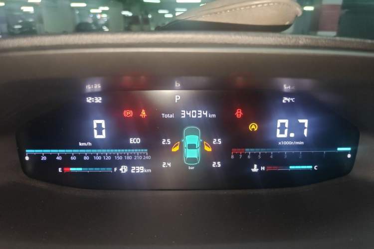 Used CHANGAN CS55PLUS 2022 2nd Generation 1.5T DCT Luxury Version Odometer Close Up