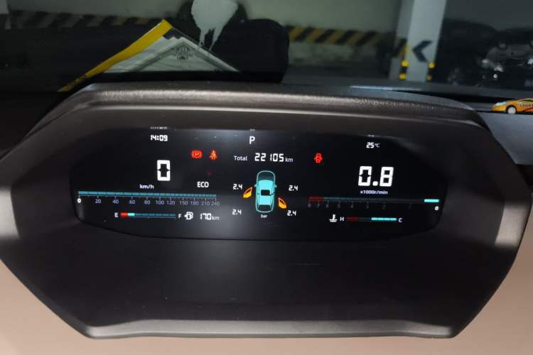 Used CHANGAN CS55PLUS 2023 2nd Generation 1.5T DCT Light-Year Edition Odometer Close Up