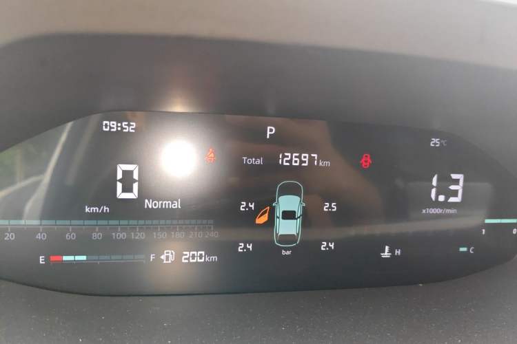 Used CHANGAN CS55PLUS 2023 2nd Generation 1.5T DCT Light-Year Edition Odometer Close Up