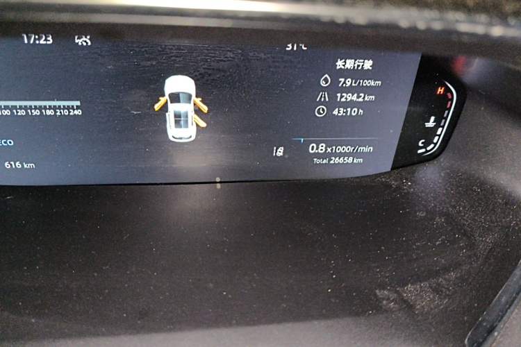 Used CHANGAN CS55PLUS 2024 3rd Generation 1.5T DCT Prestige Model Odometer Close Up