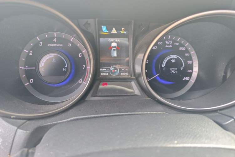 Used CHANGAN CS75 2016 1.5T Manual FENGSHANG Model Odometer Close Up