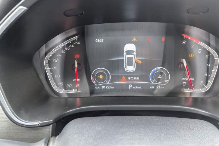 Used CHANGAN CS75 2019 280T DCT Million Edition China VI Standard Odometer Close Up