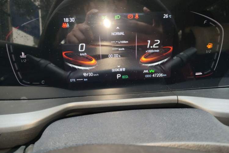 Used CHANGAN CS75 PLUS 2021 1.5T Automatic Prestige Model Odometer Close Up