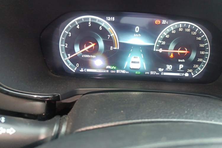 Used CHANGAN CS95 2019 2.0T Four-Wheel Drive Prestige Version Odometer Close Up