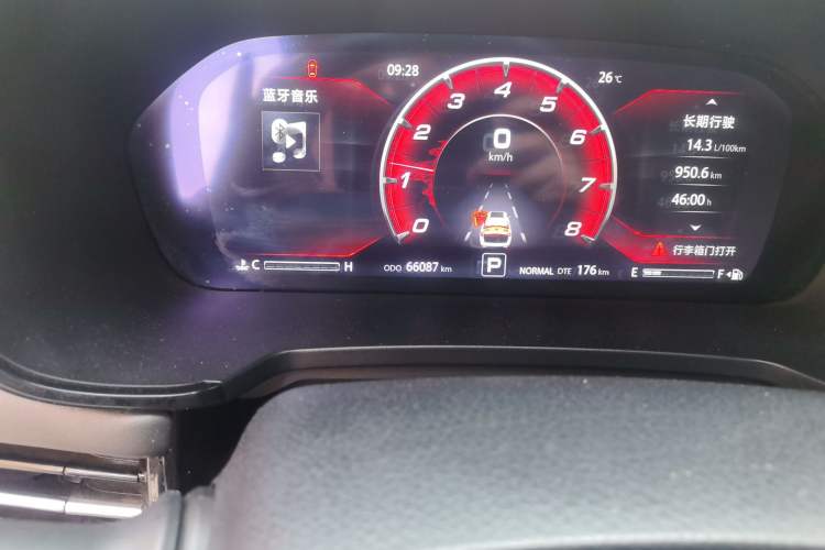 Used CHANGAN CS95 2019 2.0T Two-Wheel-Drive Luxury Version Odometer Close Up