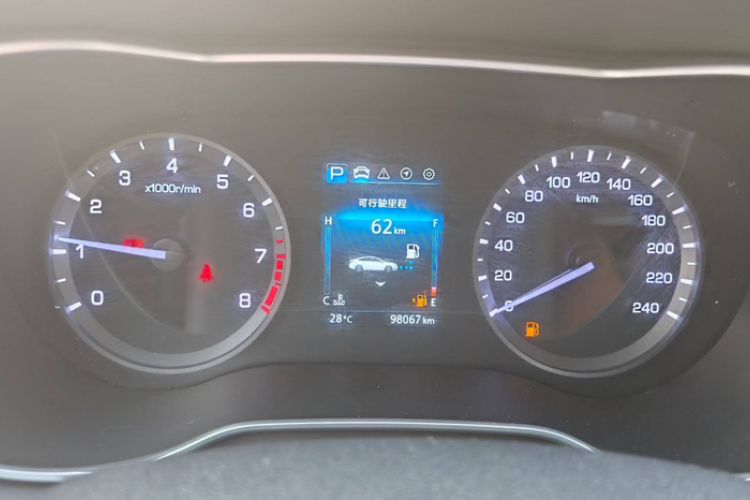 Used CHANGAN Eado 2019 Blue Whale Edition 280T GDI DCT High-Speed Model Odometer Close Up
