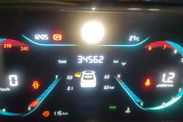 Used CHANGAN Eado 2022 PLUS 1.6L GDI Manual Elite Model Odometer Close Up