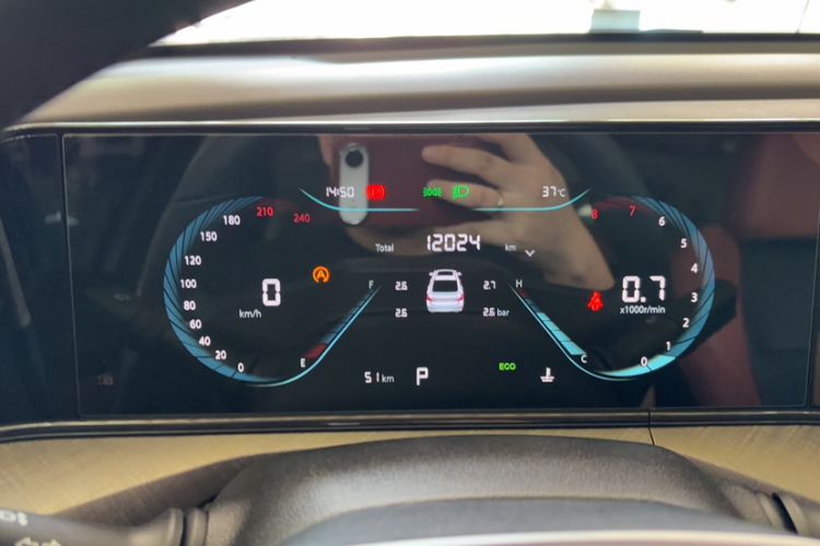 Used CHANGAN Eado 2022 PLUS Blue Whale NE 1.4T GDI DCT Prestige Edition Odometer Close Up