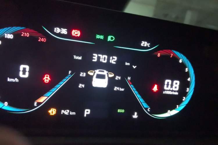 Used CHANGAN Eado 2022 PLUS Blue Whale NE 1.4T GDI DCT Prestige Edition Odometer Close Up