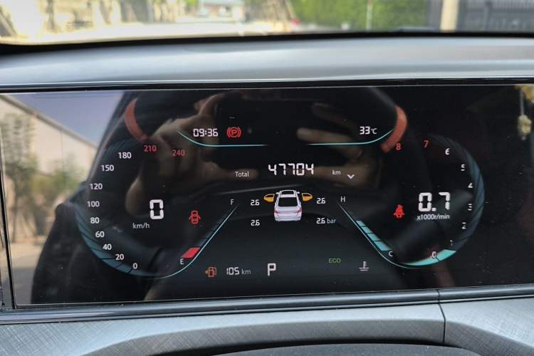 Used CHANGAN Eado 2023 Changan Edition PLUS Blue Whale NE 1.4T GDI DCT Prestige Version Odometer Close Up