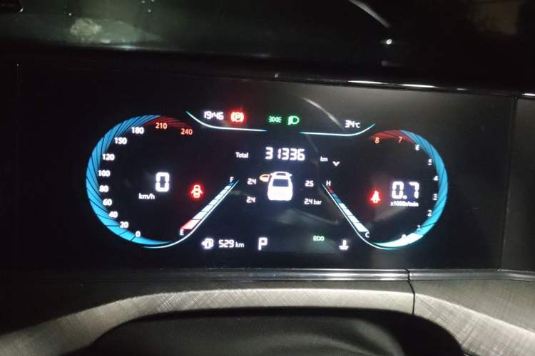 Used CHANGAN Eado 2024 PLUS Blue Whale NE 1.4T GDI DCT High-Energy Edition Odometer Close Up