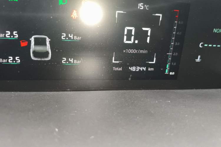 Used CHANGAN Eado DD 2023 Blue Whale NE 1.5T GDI DCT Navigation Model Odometer Close Up
