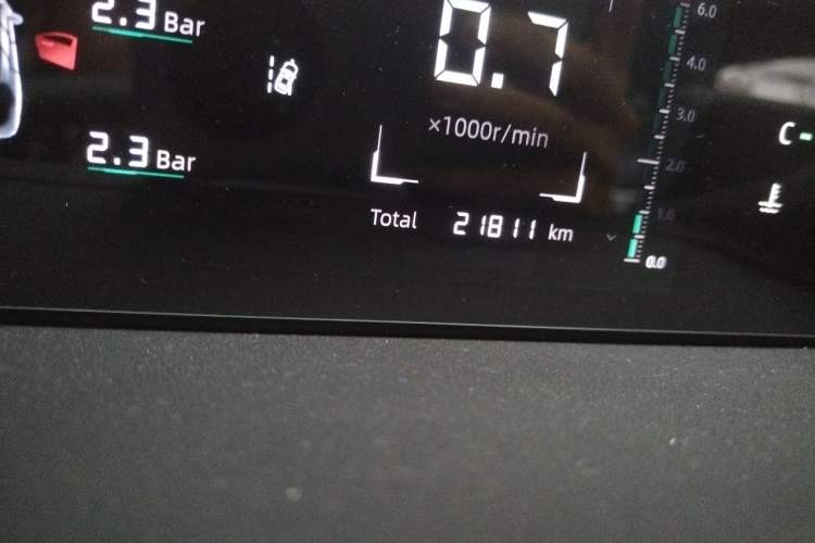Used CHANGAN Eado DD 2023 Blue Whale NE 1.5T GDI DCT Navigation Model Odometer Close Up