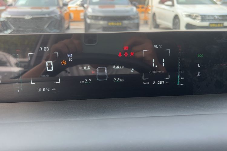 Used CHANGAN Eado DD 2023 Blue Whale NE 1.5T GDI DCT Navigation Model Odometer Close Up