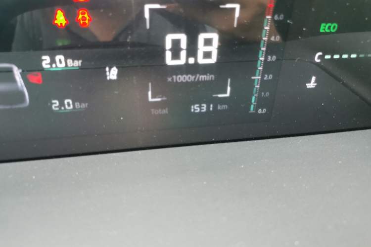 Used CHANGAN Eado DD 2023 Blue Whale NE 1.5T GDI DCT Navigation Model Odometer Close Up