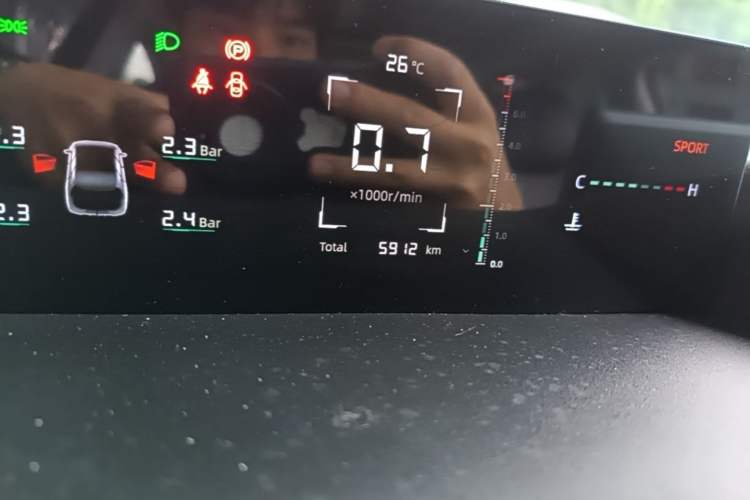 Used CHANGAN Eado DD 2023 Blue Whale NE 1.5T GDI DCT Navigation Model Odometer Close Up