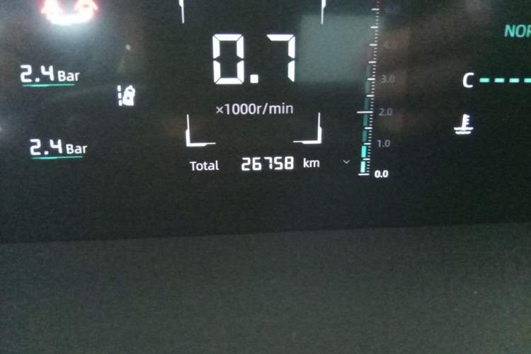 Used CHANGAN Eado DD 2023 Blue Whale NE 1.5T GDI DCT Navigation Model Odometer Close Up