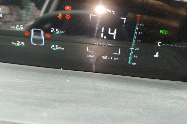 Used CHANGAN Eado DD 2023 Blue Whale NE 1.5T GDI DCT Navigation Model Odometer Close Up