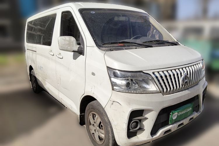 Used CHANGAN KAICHENG Ruixing EM60 2022 All-Electric Passenger Bus 4498 mm Long Flat Roof with Rear-Hinged Doors 7 Seats 60 kW 41.86 kWh Front Right 45 Deg