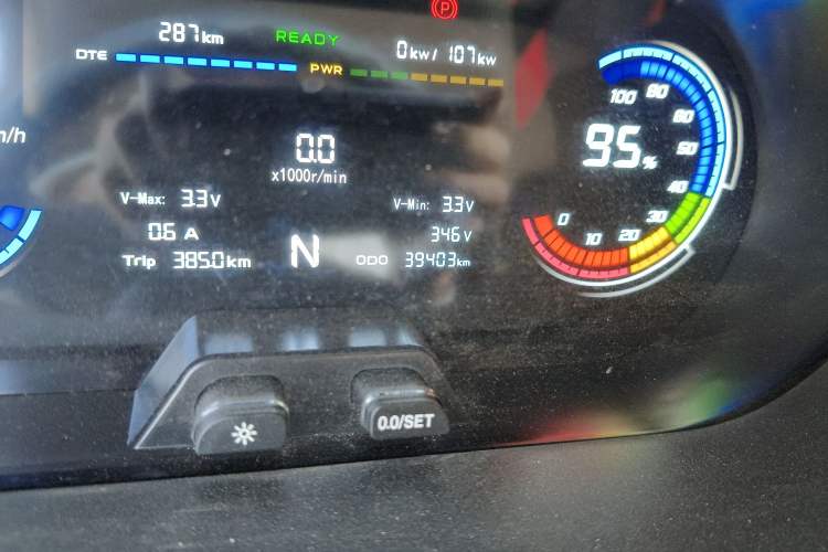 Used CHANGAN KAICHENG Ruixing EM80 2025 Passenger Version Comfort Edition 6-Seater 300 km Dual-Swing Doors Odometer Close Up