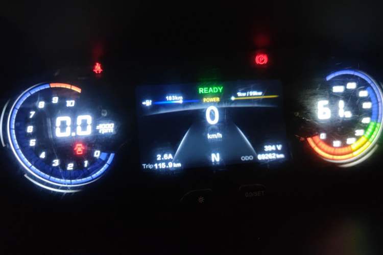 Used CHANGAN KAICHENG Shenqi T30EV 2023 Cargo Truck Comfort Model Odometer Close Up
